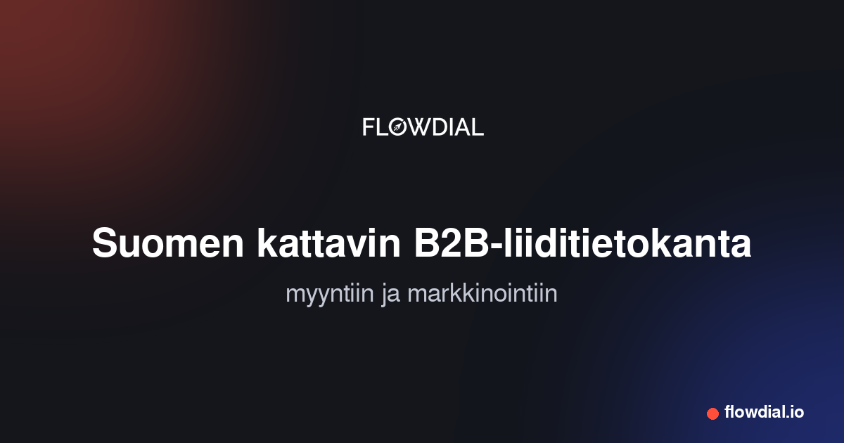 Finnish B2B Lead Database | FlowDial